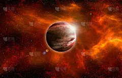 来自外太空的未知星球。空间星云。宇宙星团。外太空背景。三维演示