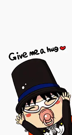 简约风格可爱卡通奶嘴美少女手机壁纸