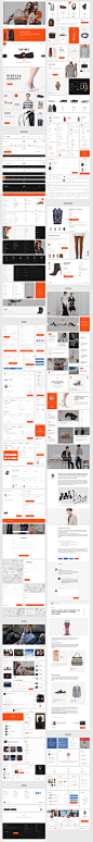 #网站模板#<br/>扁平电商购物网页web ui用户界面psd源文件模板分层设计元素-1