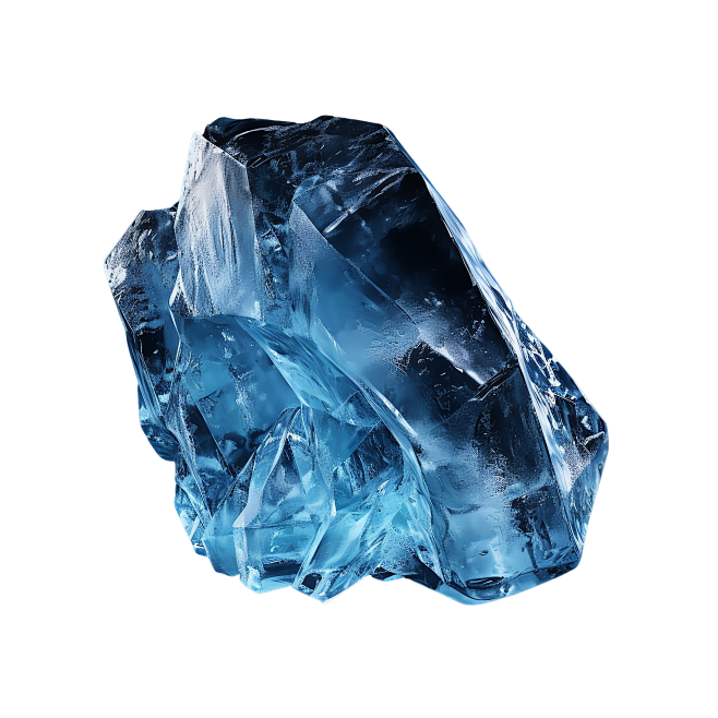 4K幽蓝3D透明晶体水晶冰块结晶冰晶高清...
