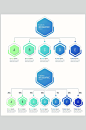 蓝绿渐变公司组织构架图矢量素材-众图网