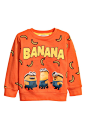 Sweat avec impression - Orange/Les Minions - ENFANT | H&M FR