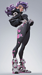 AI-20230421_02 Stylized skinsuit girls