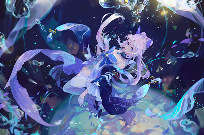《原神》珊瑚宫心海 动漫美少女 二次元手绘 游戏同人插画