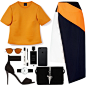 A fashion look from October 2016 featuring short sleeve tops, asymmetrical skirt and high heel sandals. Browse and shop related looks.