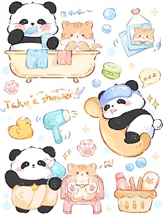 洗漱熊猫2 - 小红书