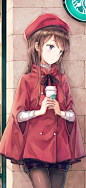 Hiten  动漫美少女  咖啡
