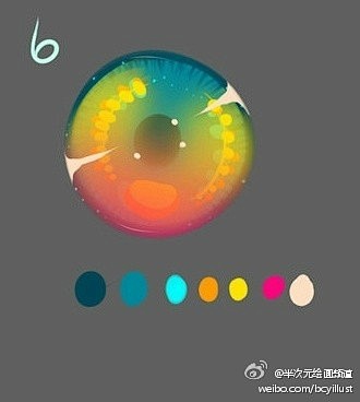 【眼睛教材】超给力的眼睛配色方案和材质表...