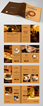 棕色文艺咖啡店菜单产品手册画册