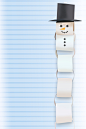 简约冬季雪人背景图