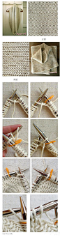 针织围巾的针织方法手工教程图解