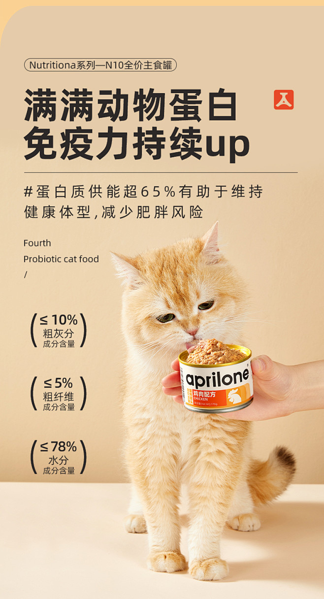 四月名aprilone 猫罐头主食罐成猫...