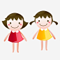 两个可爱的小女孩png免抠素材_新图网 https://ixintu.com 可爱小女孩 两个小女孩 女孩 可爱