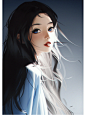 绝美光感少女插画头像（4），太惊艳了