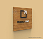 Square Wooden Lobby Sign - SLS 03