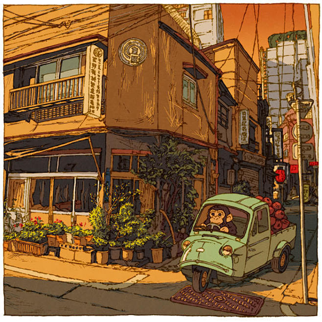 一组日式涂鸦插画灵感
