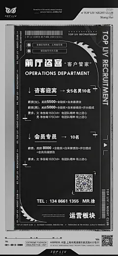 运营部招聘海报