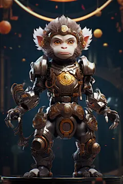 猿类人猿创意立体十二生肖猴子动物模型图片