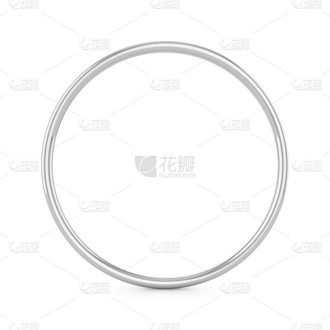 金属,三维图形,戒指,分离着色,白色背景...