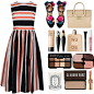 A fashion look from February 2017 featuring dolce gabbana dress, multi colored pumps and kiss-lock handbags. Browse and shop related looks.