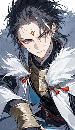 03567-405937747-masterpiece,best quality,highly detailed,sesshoumaru,1boy,male focus,forehead mark,solo,fur,armor,looking at viewer,_lora_sessho