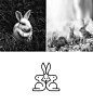 兔子家庭logo正负形