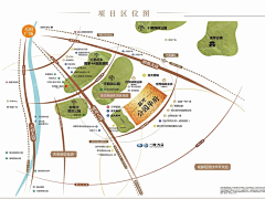 拜托米饭采集到引导图、区位图、线路图