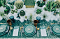趣味仙人掌餐桌布置。来自：婚礼时光——关注婚礼的一切，分享最美好的时光。#餐桌布置#