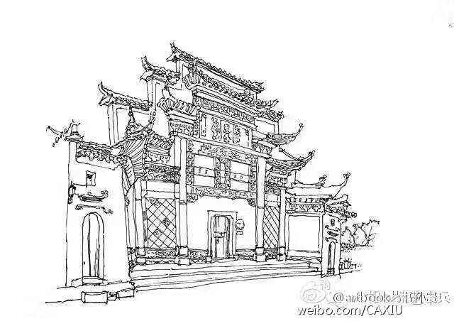 #艺术人生#年度最美风景速写教材《徽派建筑风景速写》,全部实景写生,