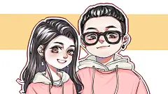 情侣手绘头像可爱Q版ins风搞怪漫画风个性潮酷真人照片转手绘定制-淘宝网