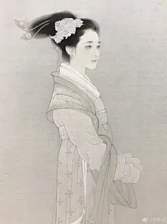 用蛤粉提白，就像用软布擦拭银耳环，发出柔柔的光泽。 ​​​​