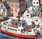 Doro Göbel & Peter Knorr 作品《河上探险》 : Die Flussfahrt 河上探险 Doro Göbel & Peter Knorr 作品 燕子船一大早航行，凯蒂船长和她的团队欢迎着乘客，他们将在水上度过激动的一天。#一起读绘本
