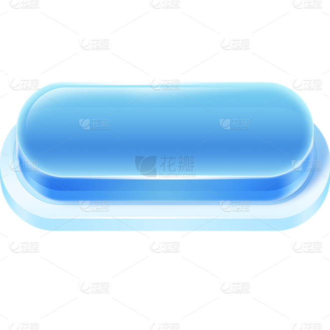 通用水晶玻璃风半透明拟物体积感按钮贴纸元...