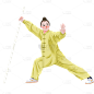 手绘-武术锻炼运动人物插画7