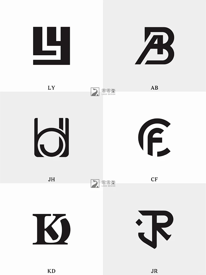 字母logo设计合集/30个字母组合logo设计图片_字母变形图片素材-花瓣网