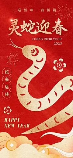 【南门网】海报 节气 节日 蛇年 新年 元旦 过年 新春 春节