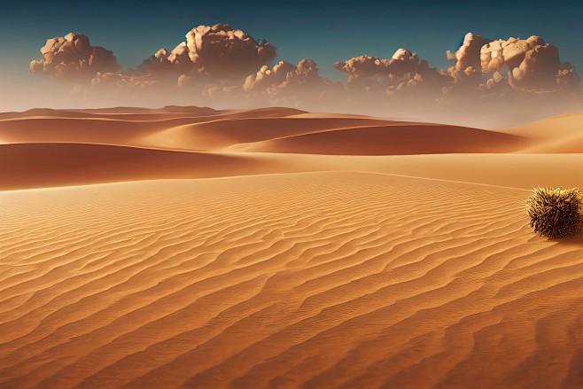 scorching-sun-desert-hot-yellow-sand-blue-sky