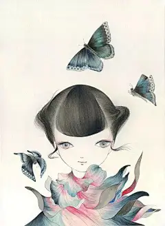少女仙境 | 插画 : 日本插画家新田美佳MikaNitta将少女神态与景色描绘的细致，带有浓厚的梦幻色彩，通过画笔将内心的梦幻世界表现出来，很有东方爱丽丝梦游仙境的感觉。对细节的处理、扎实的构图与配色让人印象深刻。转载请事先获得授...