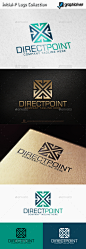 直接点的标志——抽象标志模板Direct point Logo - Abstract Logo Templates抽象的,中心,方向,ponit,广场 abstract, center, direction, ponit, square