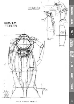 赛得·米德 （Syd Mead) 美国工业设计大师，科幻设计师，插画艺术家等。Mead Gundam Complete Scans 高达逆A 机械设定集共328P 此页面为 (175)