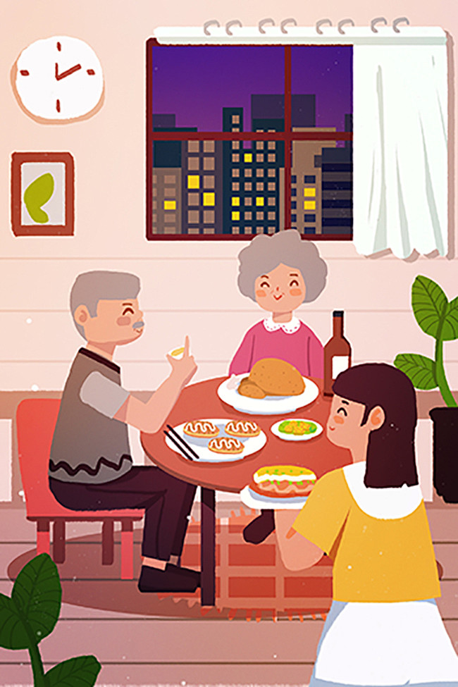 亲情插画