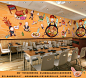 中式九宫格火锅烤鸭料理餐厅背景墙纸大型壁画手绘酒楼饭馆壁纸-淘宝网