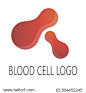 Blood cell logo. Blood donation logotype