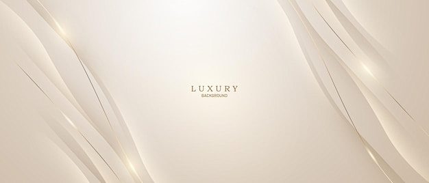金色奢华背景与优雅的金色线条元素现代 3...
