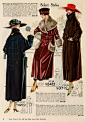 1919年秋冬美国纽约女性服装设计插图 ​​​​