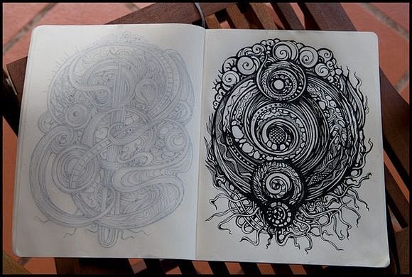 强大的线描插画 喜欢这种风格的可以进来看...