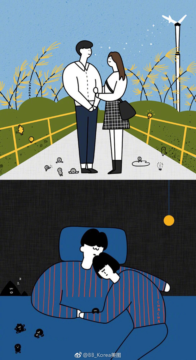 插画师笔下的可爱情侣日常67676767