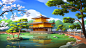 Backgrounds for game: Solitaire Story - Tripeaks : I am very grateful to the studio SoftGame for the opportunity to work on this project. This is was super project for me, because it looks very wonderful and bright. You can to play this game: Solitaire St