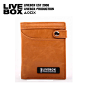 钱包 竖款方形 时尚短款 优质pu皮 livebox 原创品牌