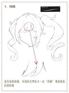 七步学会动漫头发画法丨ps procreate绘画